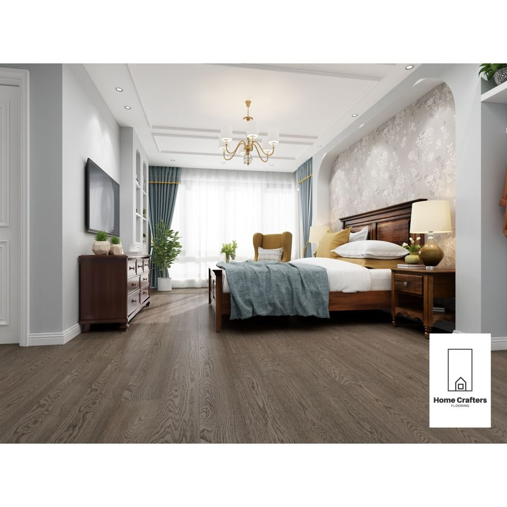 Plancher, bois d'ingénierie, 3/4 x 8 1/2 po, Chêne blanc Curio (20,84 pi2/boîte)