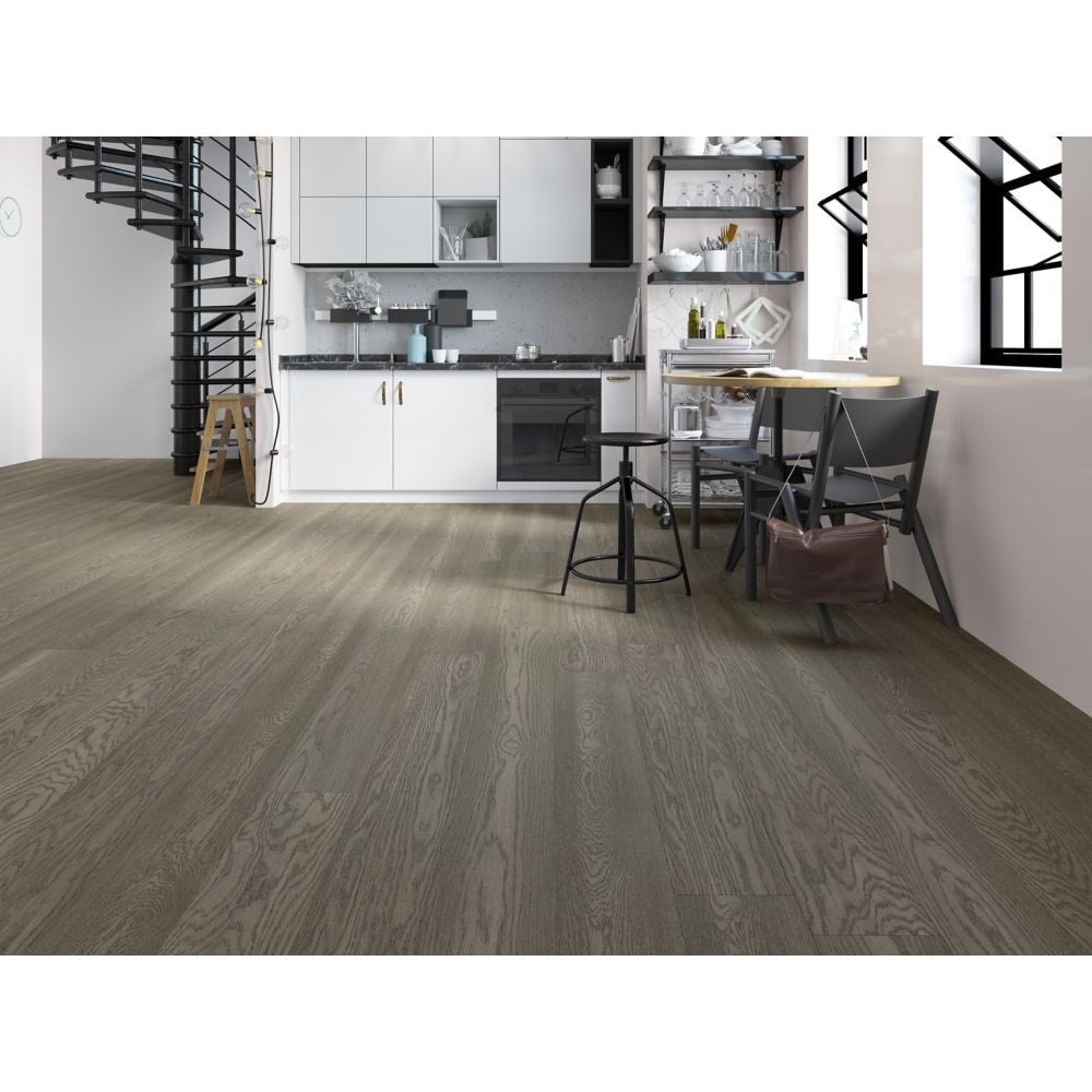 Plancher de bois franc d'ingénierie, 3/4 x 8 1/2 po, chêne blanc, vernis au sel (20,84 pi2/boîte)