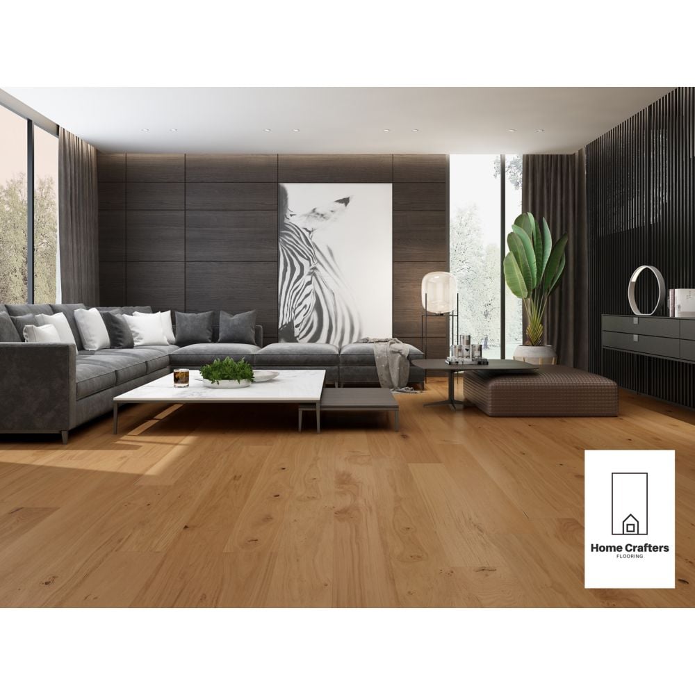 Plancher, bois d'ingénierie, 3/4 x 8 1/2 po, Chêne blanc Tiramisu (20,84 pi2/boîte)