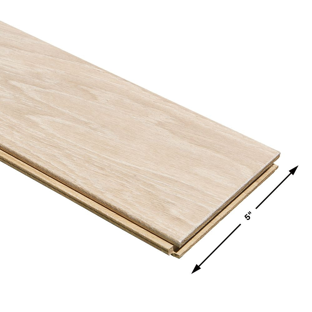 Plancher, bois franc massif, 3/4 po d'épaisseur x 5 po de largeur, Chêne français Pelican Hill (904 pi2/palette)