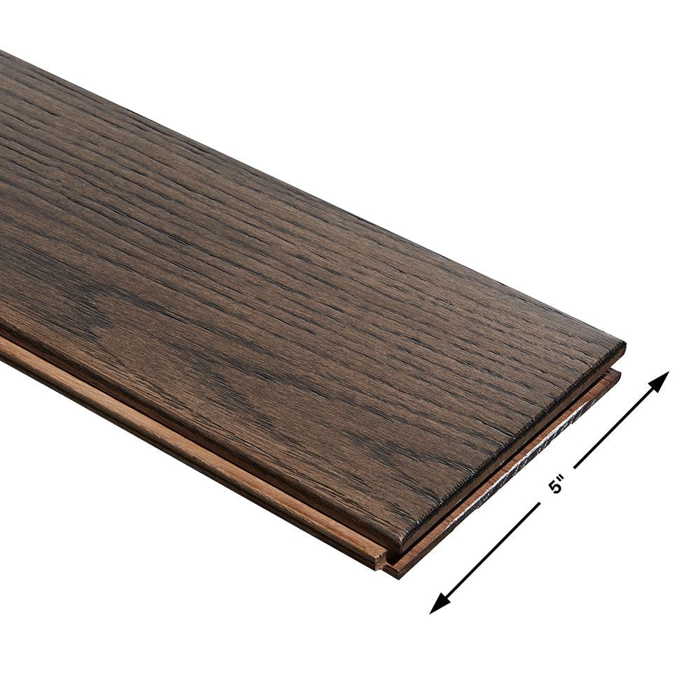 Plancher de bois franc massif Boca Raton, chêne français, 3/4 po d'épaisseur x 5 po de largeur (904 pi²/palette)