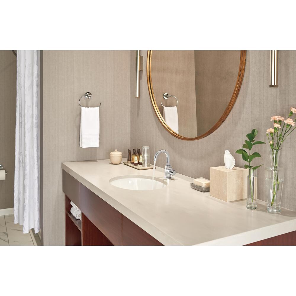 Precept Single Hole Single Handle Lever Bathroom Sink Faucet Deck Mount Standard Flow Chrome