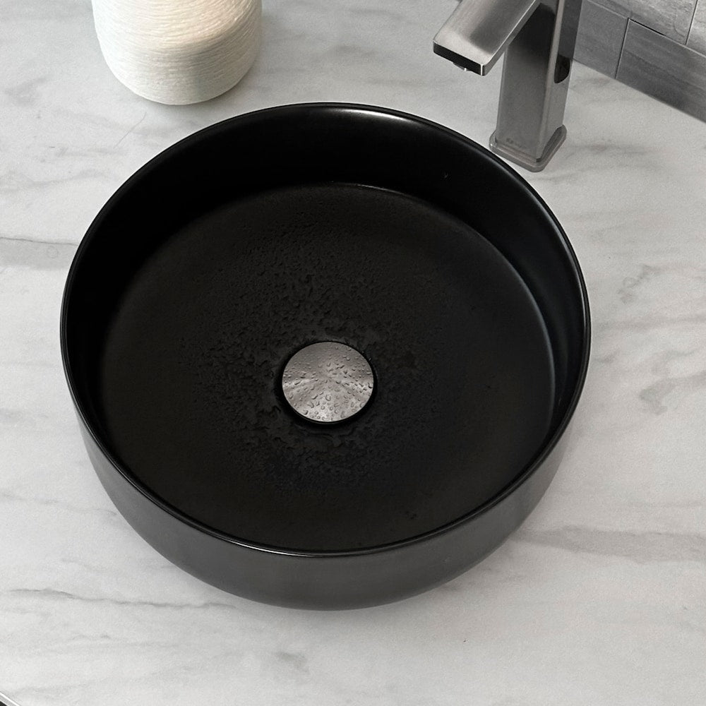 Brushed Nickel Pop-Up Bathroom Sink Drain without Overflow