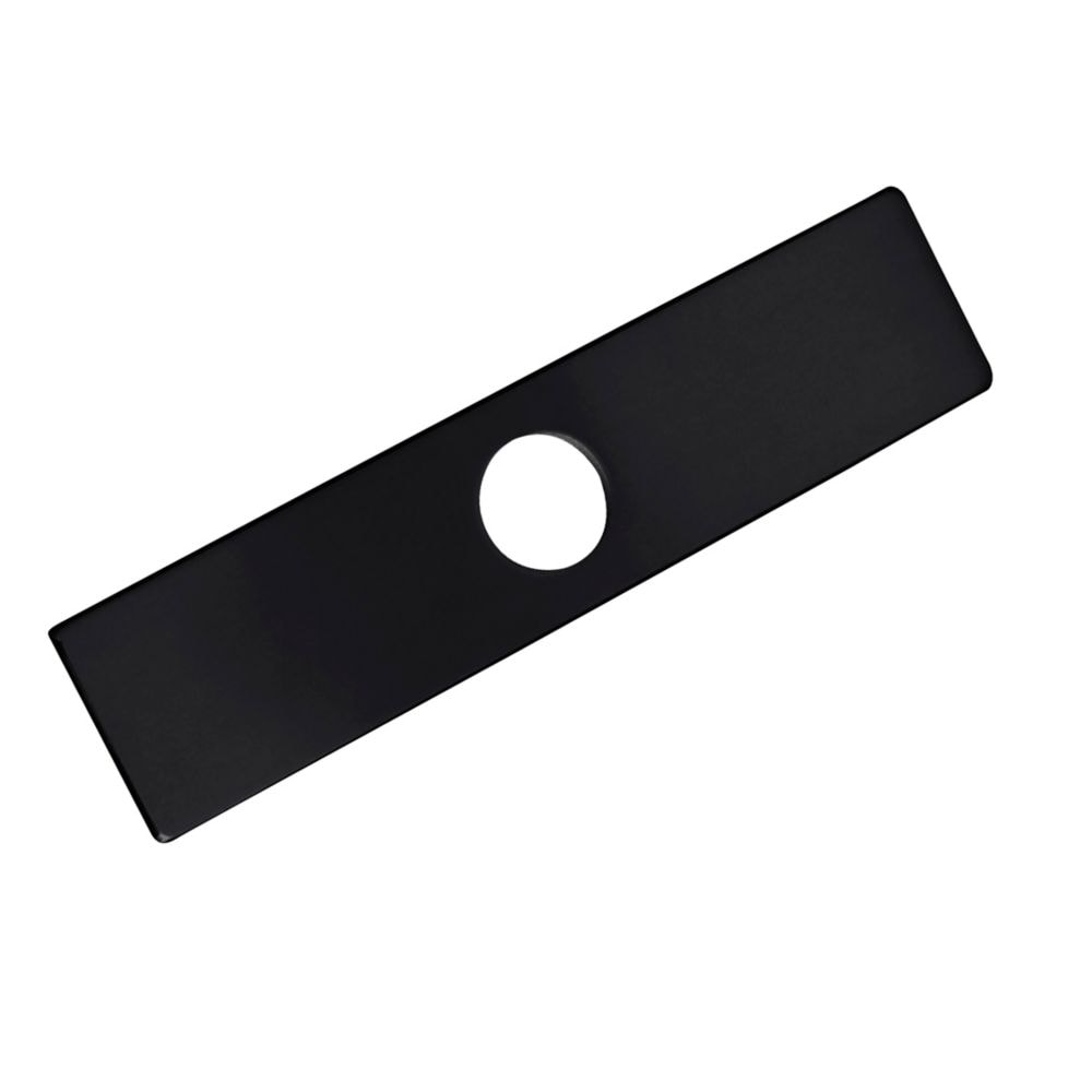 Single Hole Kitchen Faucet Plate in Matte Black