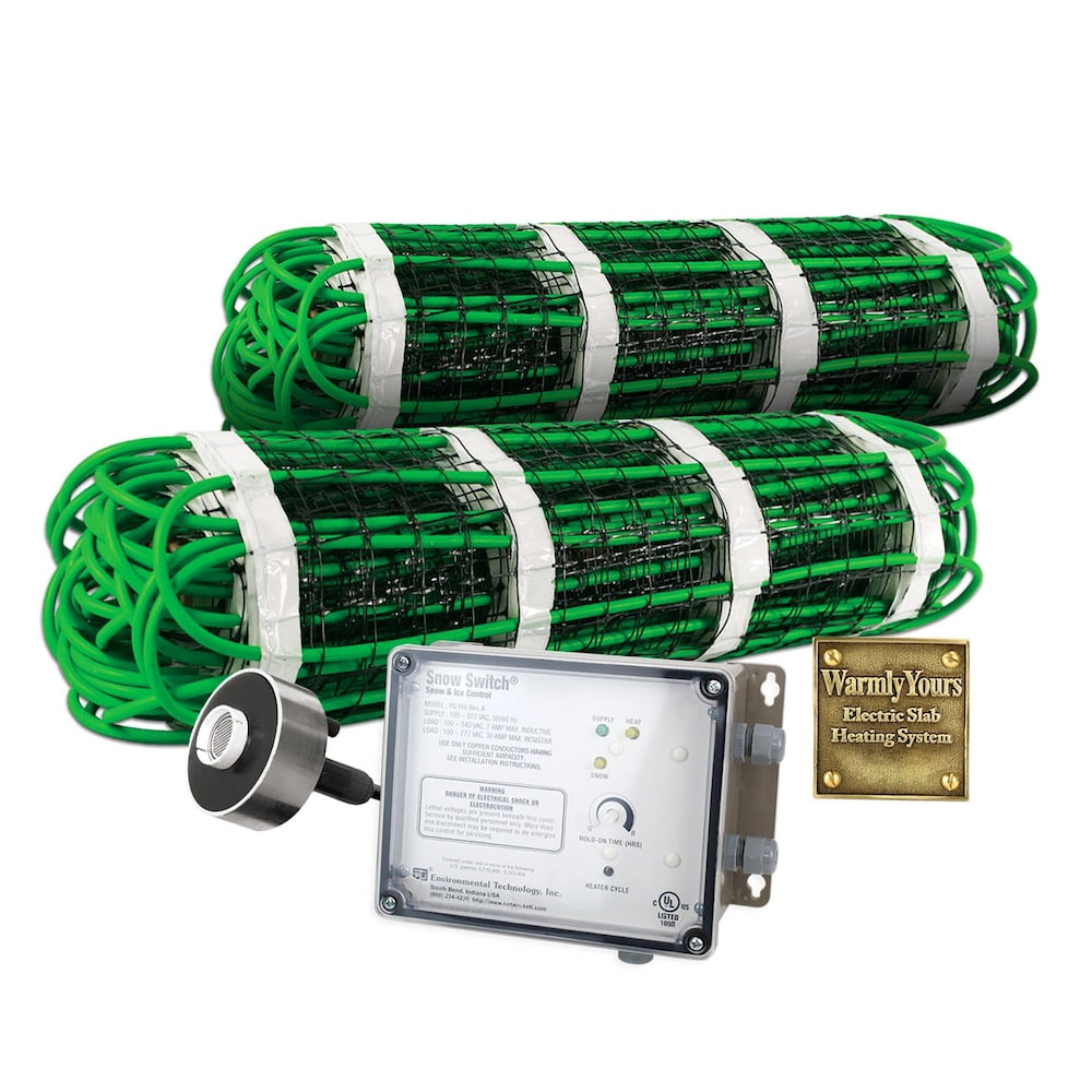 Electric Snow Melt Kit 2'x30' (20 Mat 240V with Control & Sensor for under Aphalt Concrete or Pavers
