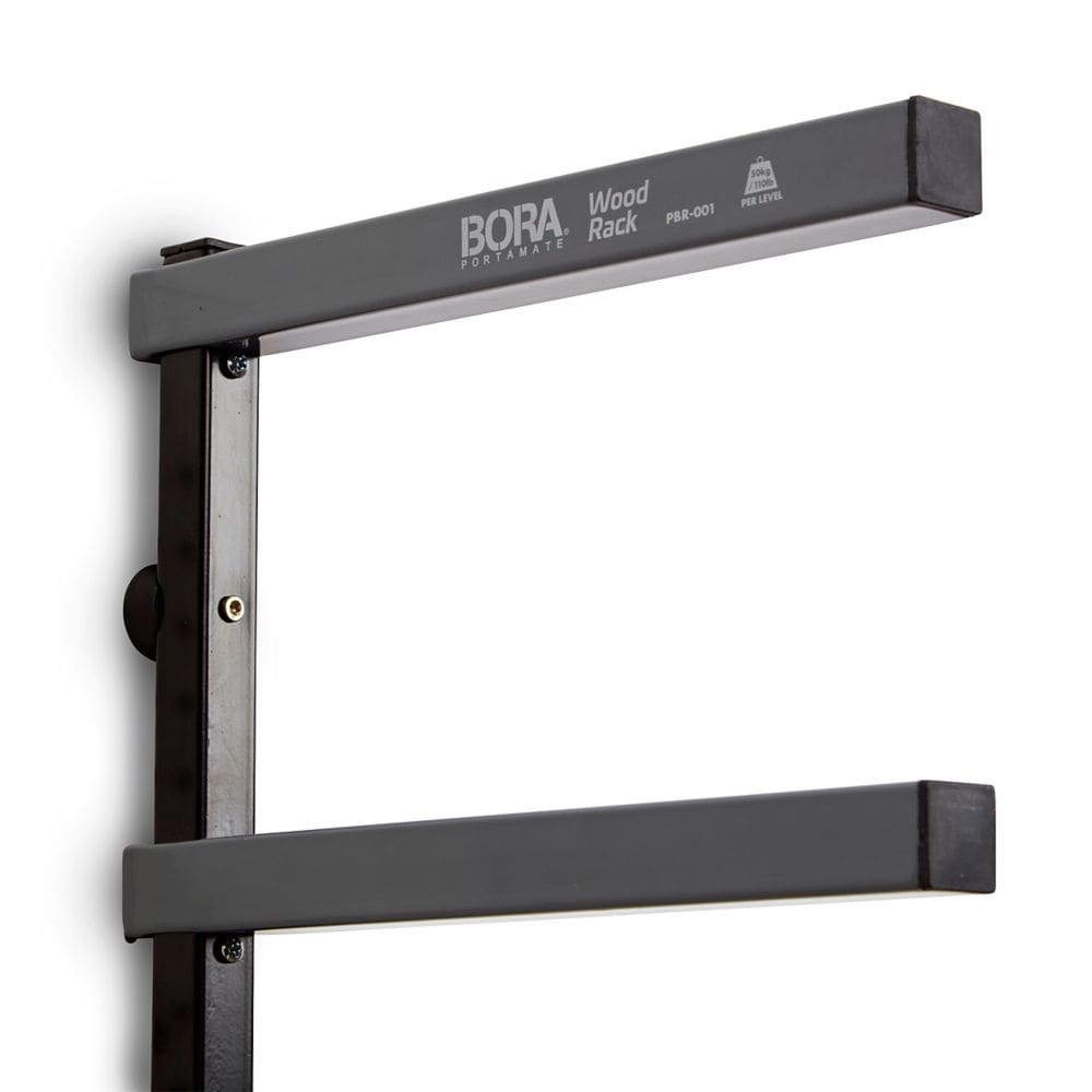 6-Tier Steel Gray/Black Wood Rack Garage Wall Shelf