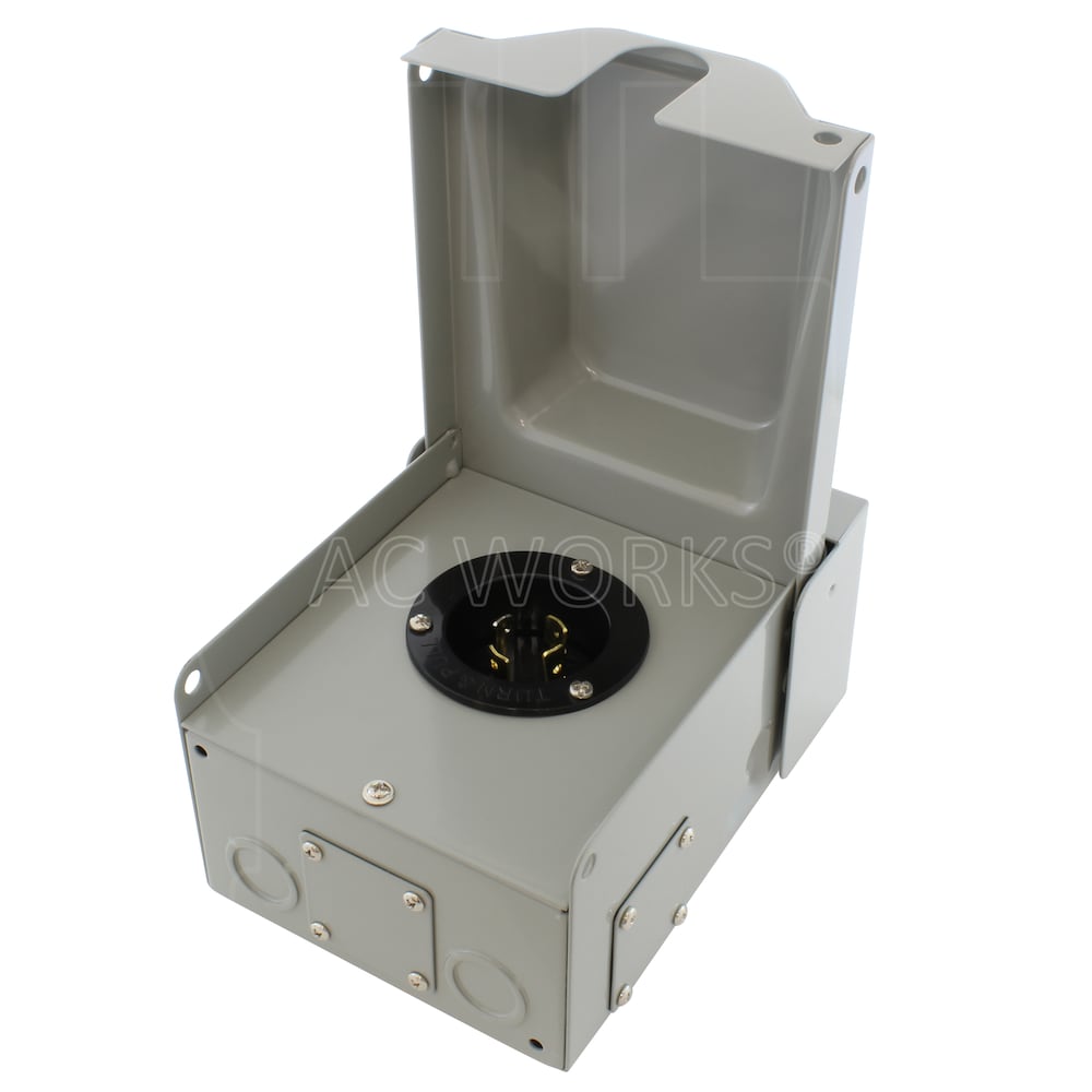 30A Locking 4-Prong L14-30 Heavy-Duty Generator Transfer Switch Inlet Box