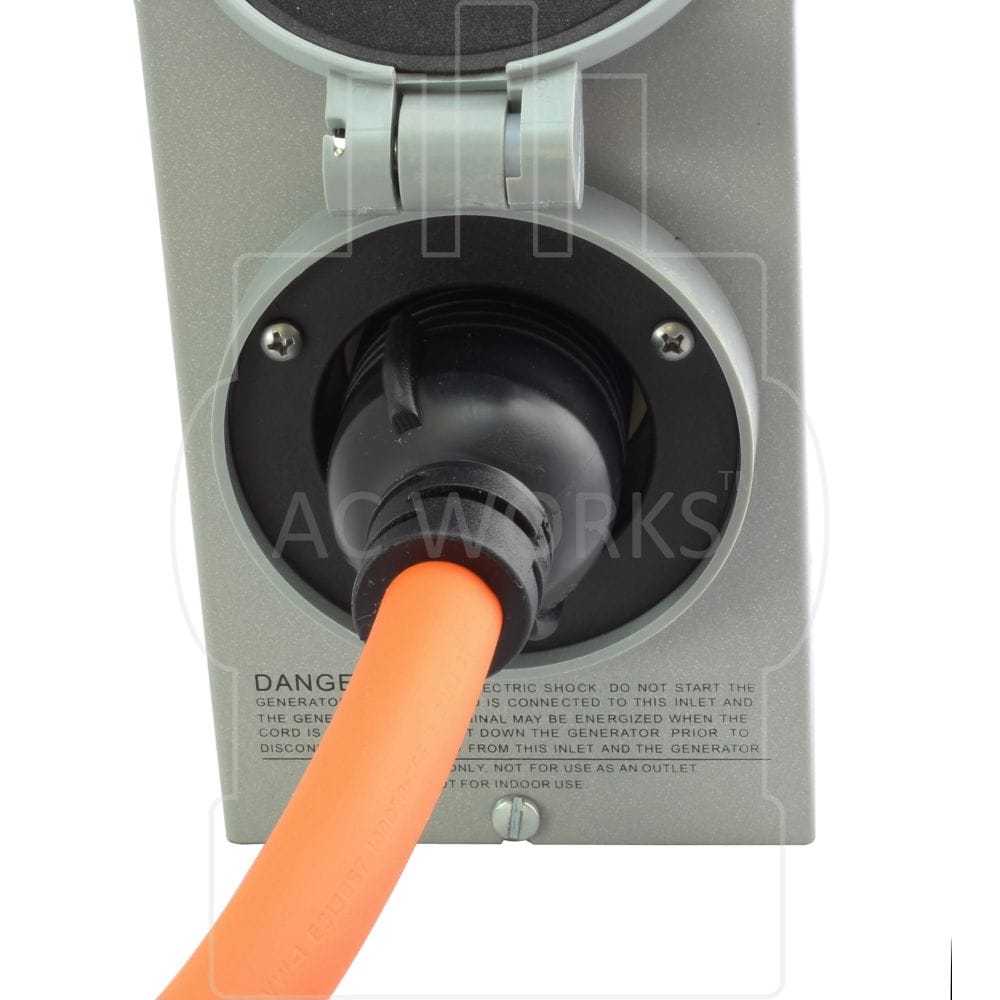 Fiche 30A à 3 broches L5-30P de 1,5 pi vers connecteur 4 broches L14-30R 30A 125/250V