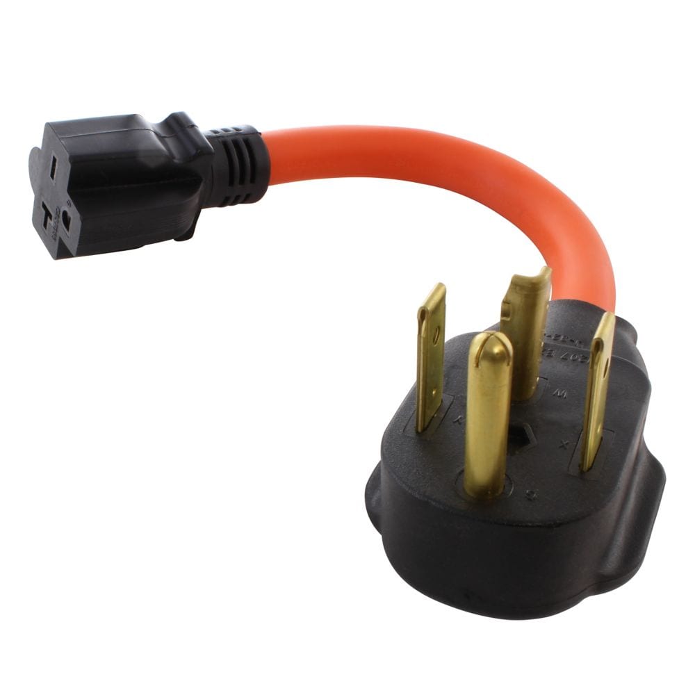 1 pied. STW 10/3 Sèche-linge à 4 broches, prise mâle 14-30P vers connecteur 6-15/20R 15/20A 250V