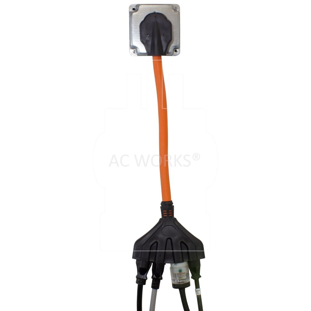 1.5FT Adapter NEMA 14-50P RV/Range Plug to (4) Household 20A Outlets