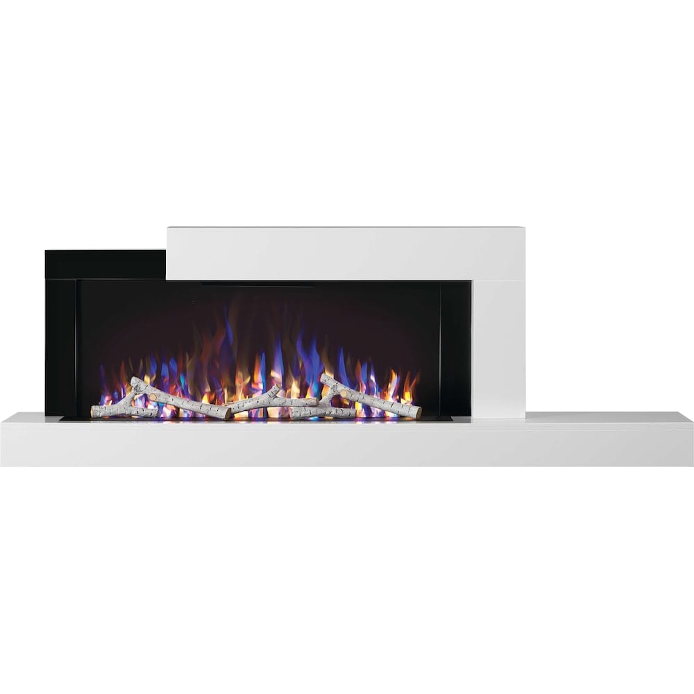 Foyer électrique mural large de 59 pouces de Stylus Cara avec étagère intégrée et chargement USB