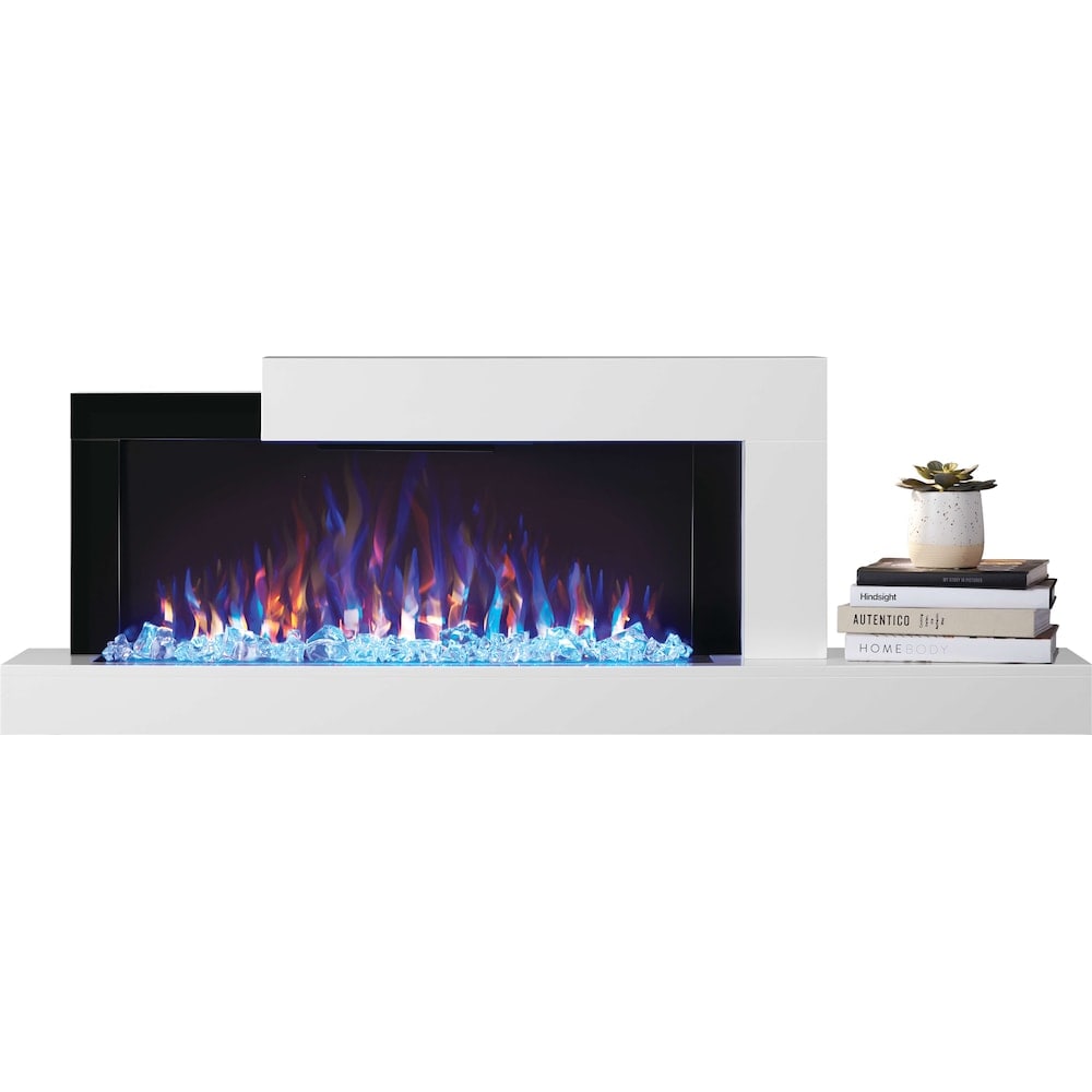 Foyer électrique mural large de 59 pouces de Stylus Cara avec étagère intégrée et chargement USB
