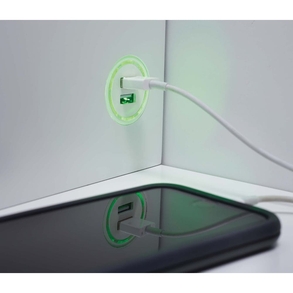 Foyer électrique mural large de 59 pouces de Stylus Cara avec étagère intégrée et chargement USB