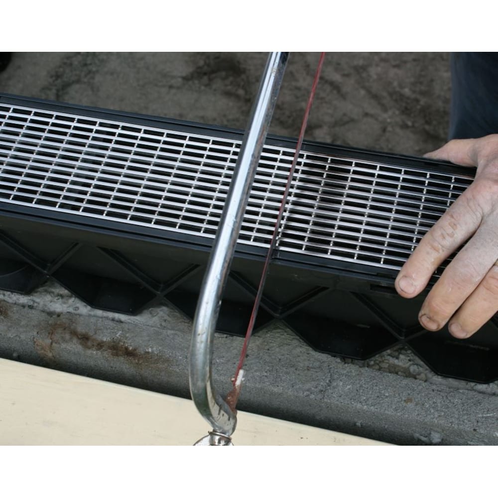 Storm Drain Series Channel Drain Kit with Architectural 316 Stainless Steel Grate (3-Pack)