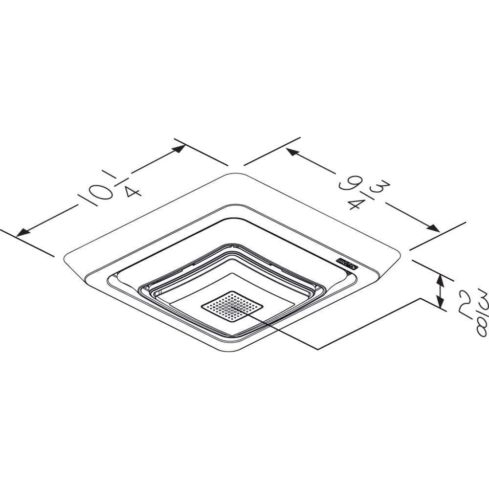 Quick Install Bathroom Exhaust Fan Upgrade Grille/Cover with Bluetooth Speaker and LED Light