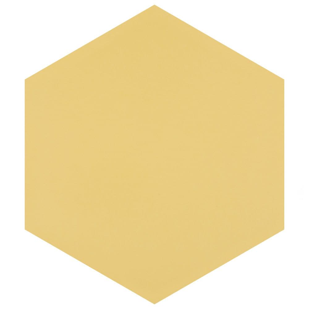 SAMPLE - Textile Hex Dandelion 8-5/8 in. x 9-7/8 in. Porcelain Floor and Wall Tile