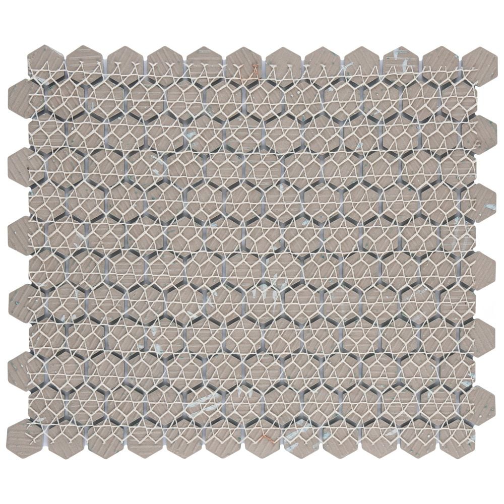 SAMPLE - Tribeca Hex Jade 6 in. x 6 in. Porcelain Mosaic Tile