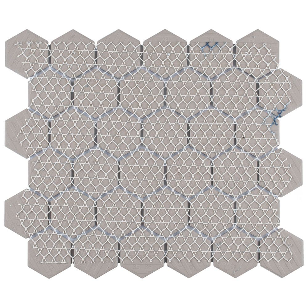 SAMPLE - Tribeca 2" Hex Glossy Mist 6 in. x 6 in. Porcelain Mosaic