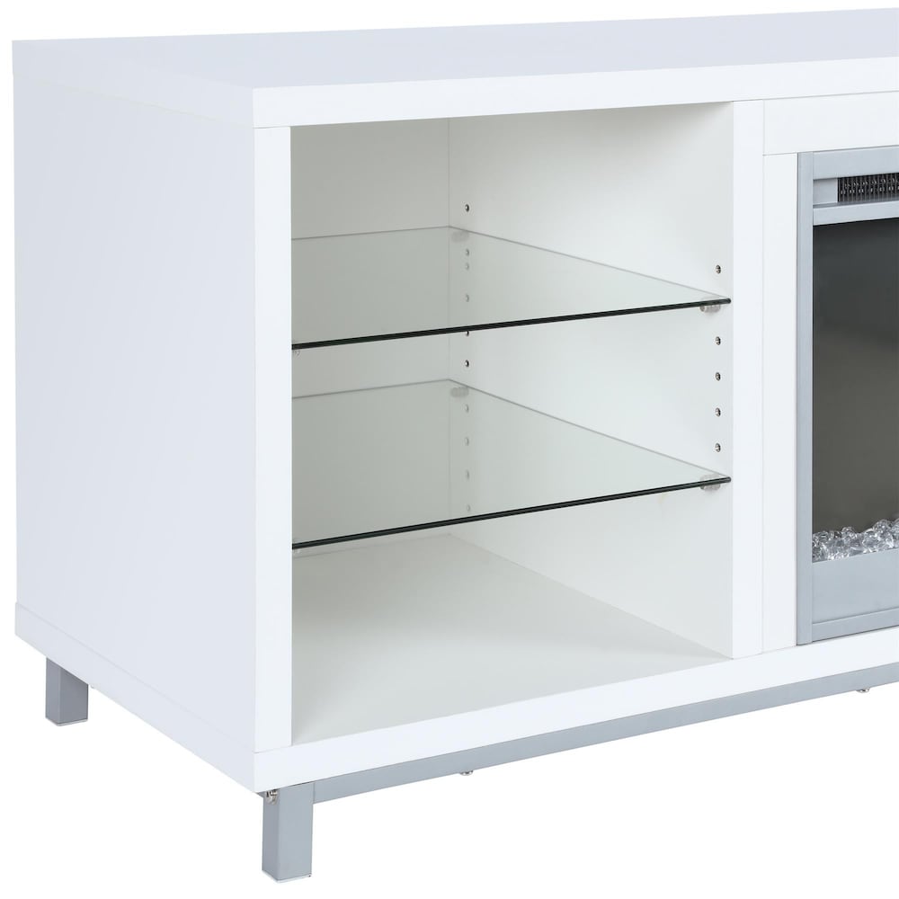 Lumina Fireplace TV Stand for TVs up to 70", White