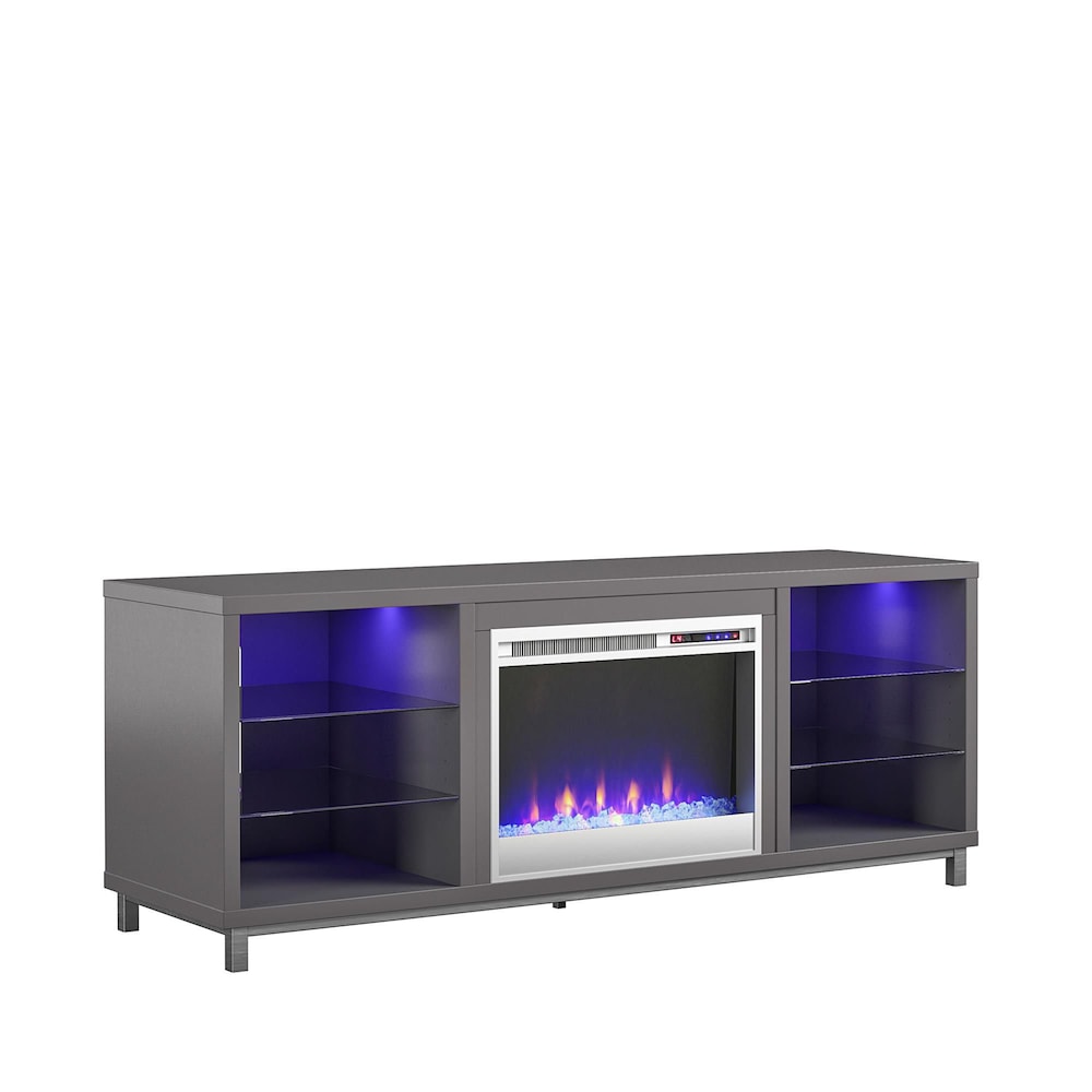 Lumina Fireplace TV Stand for TVs up to 70", Graphite Gray