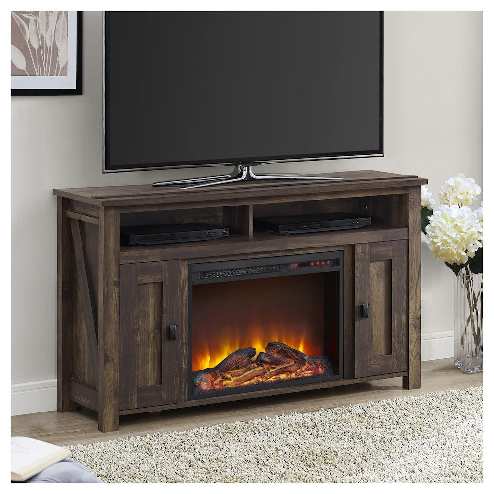 Farmington Electric Fireplace TV Console for TVs up to 50", Rustic