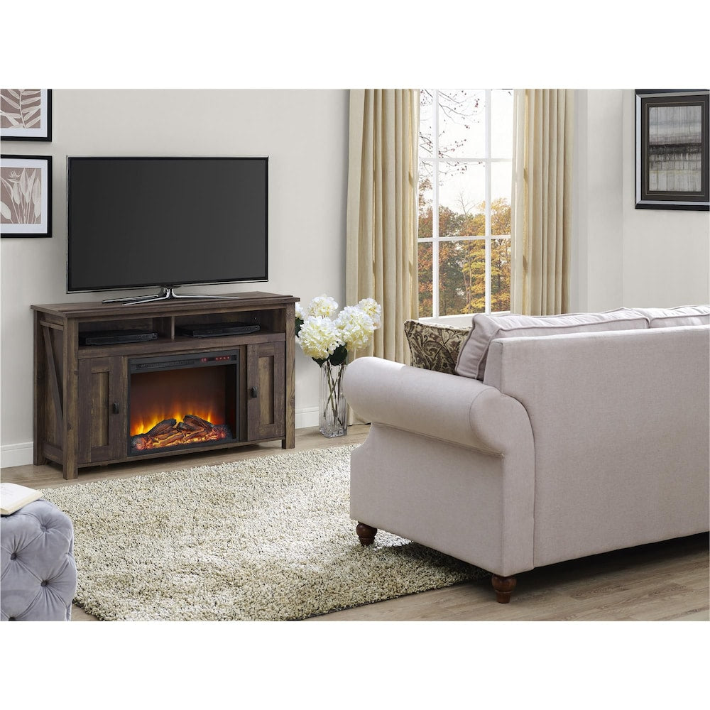 Farmington Electric Fireplace TV Console for TVs up to 50", Rustic