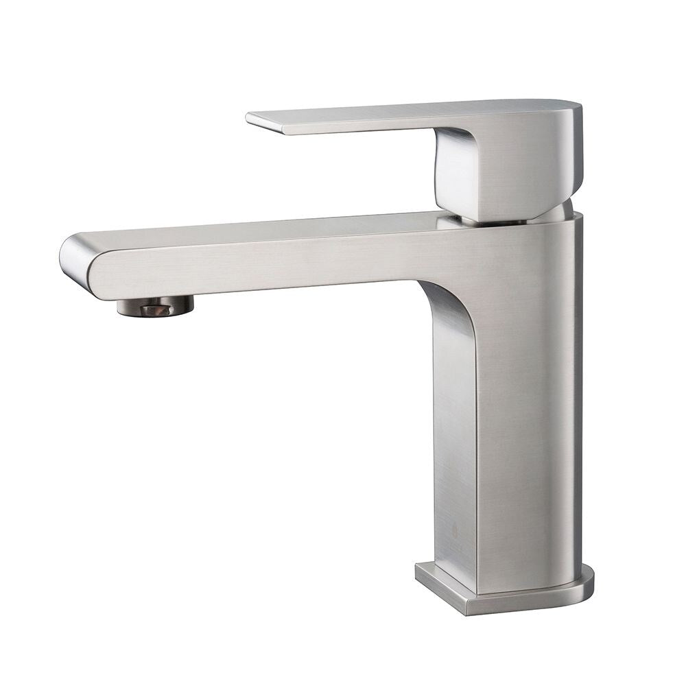 Allaro Single Hole Single-Handle Low-Arc Bathroom Faucet in Brushed Nickel