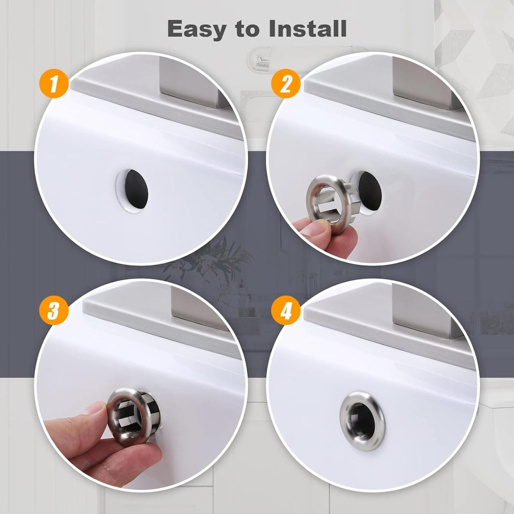 1.25-in. W Stainless Steel Overflow Cap In Brushed Nickel Color AI-20335