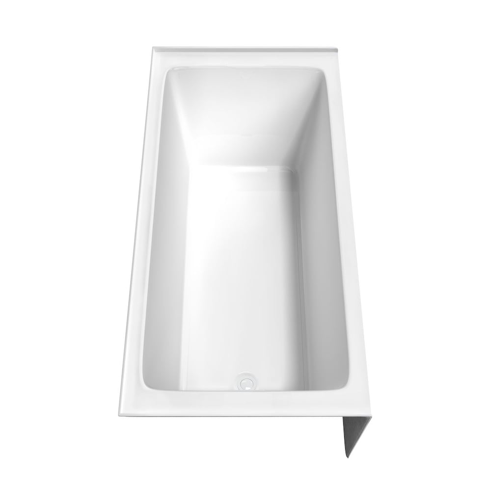 Baignoire en alcôve Grayley 60 x 30 pouces en blanc avec drain à gauche et garniture de trop-plein en blanc brillant