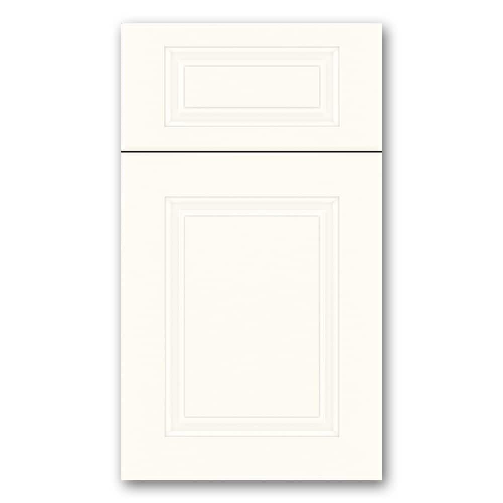 Newton 96-inch L x 2.6-inch H x 4.4-inch D Crown Moulding for Assembled Kitchen Cabinet/Cupboard in Lilly Solid White (HMCRM96C)