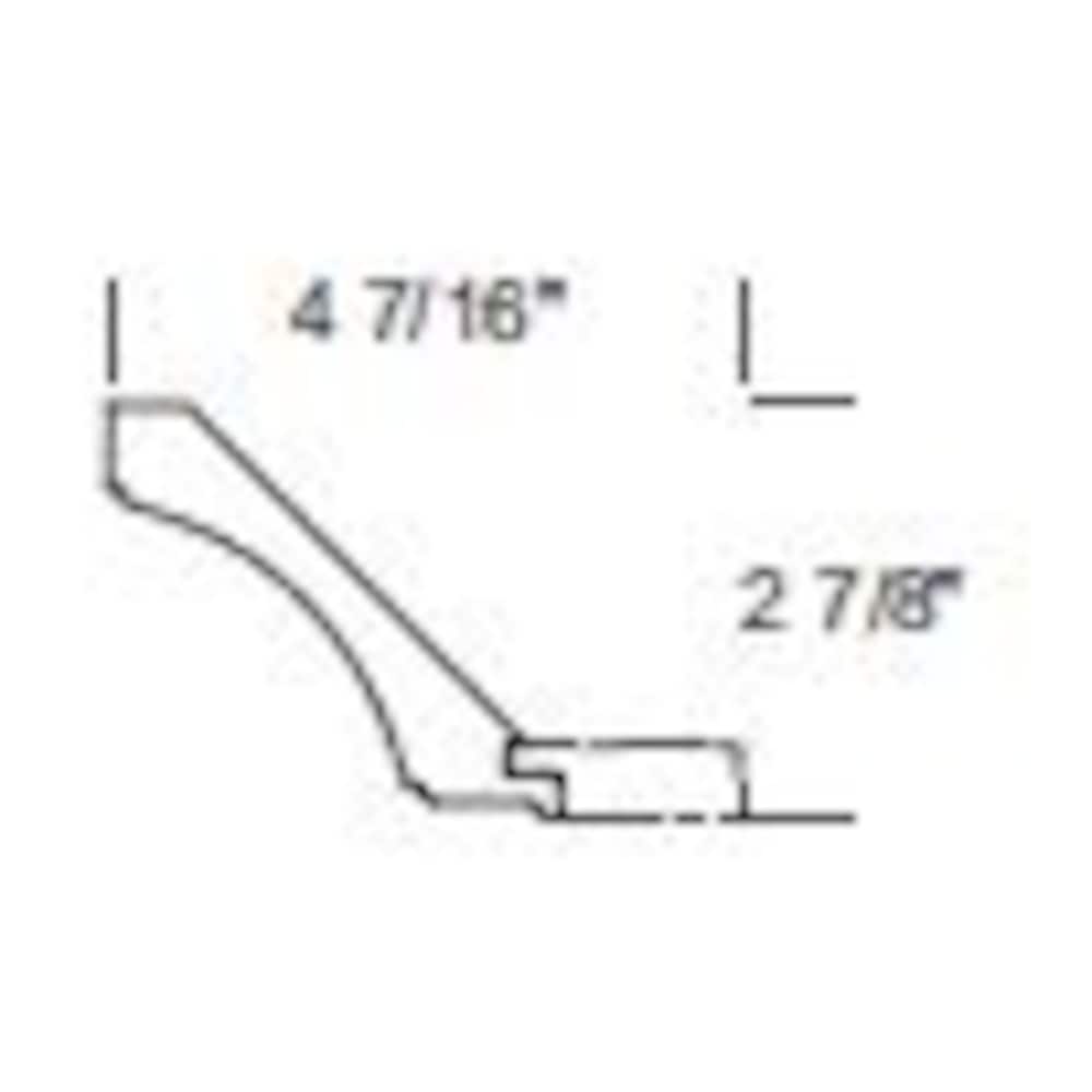 Newton 96-inch L x 2.6-inch H x 4.4-inch D Crown Moulding for Assembled Kitchen Cabinet/Cupboard in Lilly Solid White (HMCRM96C)