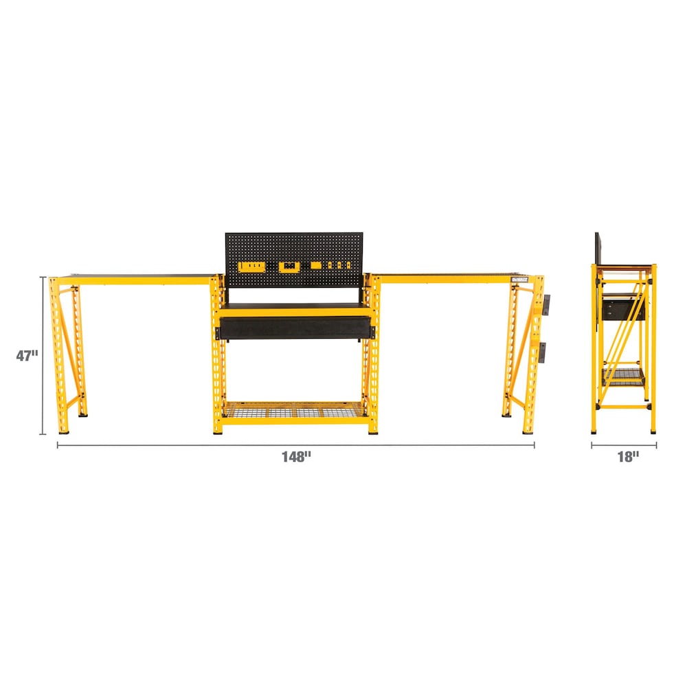 4-Tier Steel Garage Storage Rack Shelving Unit Workbench (50 in. W x 94 in. H x 18 in. D)