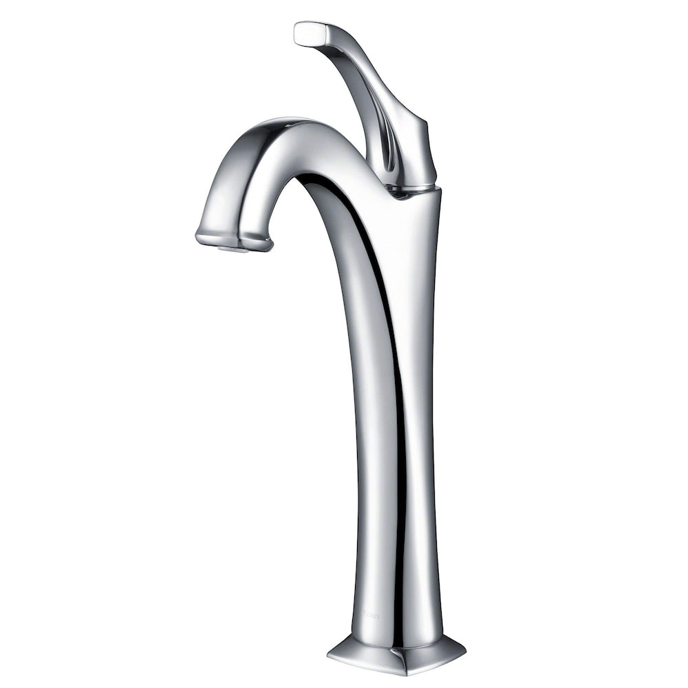 Robinet de salle de bain à poignée unique en chrome Arlo avec bonde escamotable (paquet de 2)
