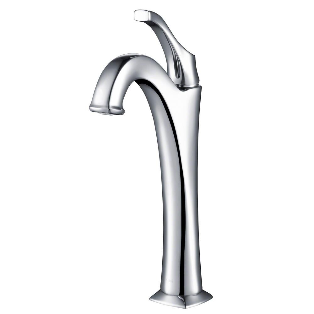 Robinet de salle de bain à poignée unique en chrome Arlo avec bonde escamotable (paquet de 2)