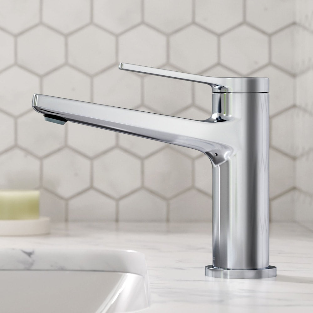 Robinet de salle de bain à poignée unique Indy en chrome