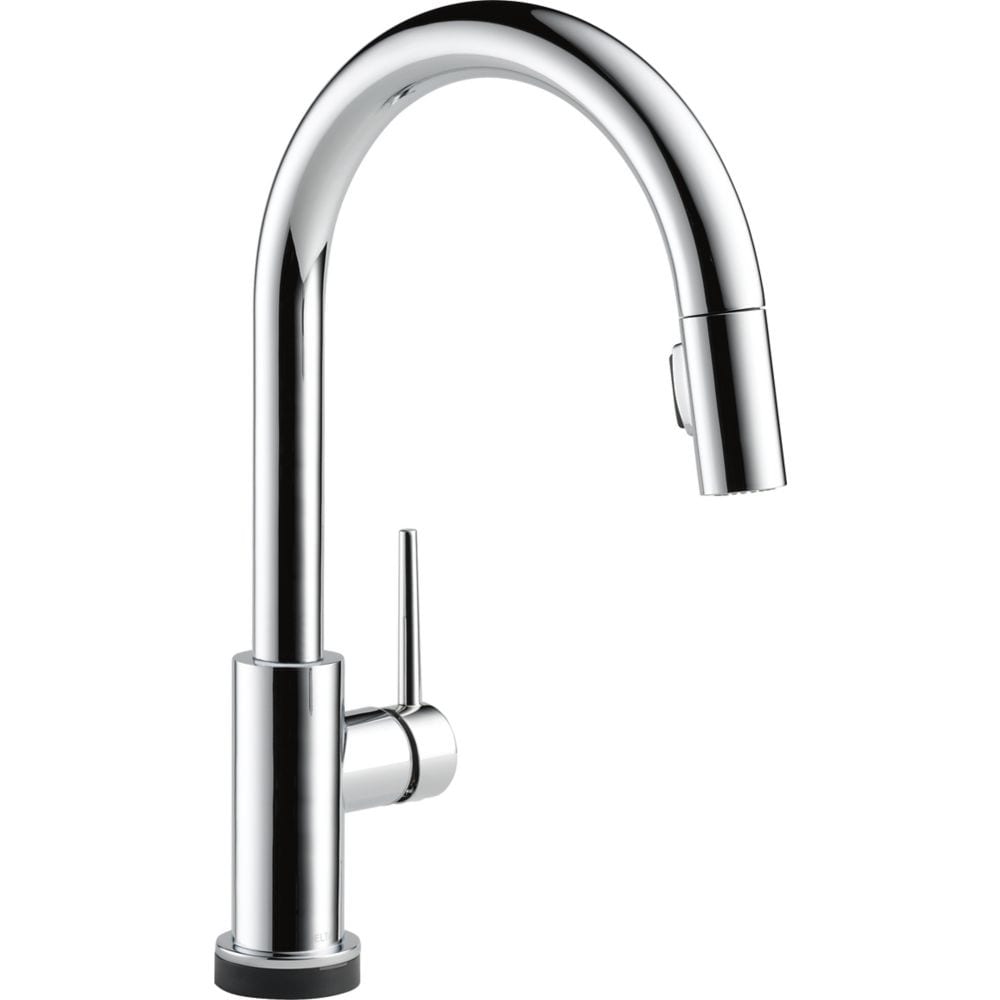 Robinet de cuisine à poignée unique et pulvérisateur rétractable Trinsic Touch2O (compatible avec Google Assistant et Alexa) en chrome