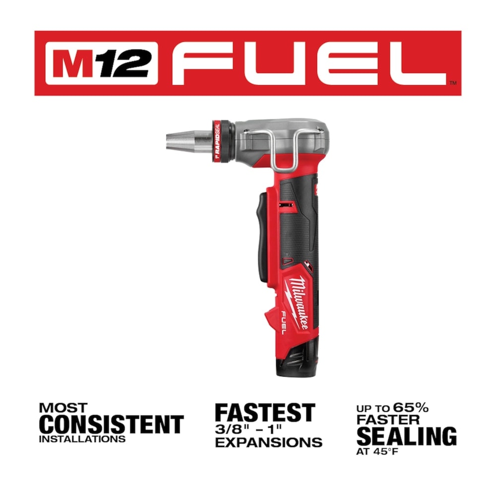 3/8 -inch - 1 -inch M12 Fuel Cordless PEX Expansion Tool with 3 Rapid Seal Expansion Heads