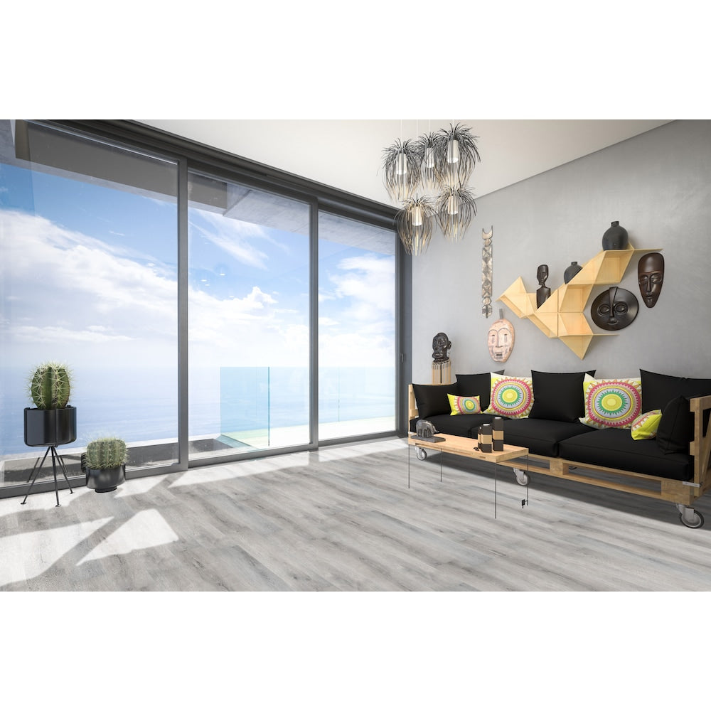 Foden Ash 6 MIL x 7-inch W x 42-inch L Waterproof Luxury Vinyl Tile Flooring (24.90 sq. ft./case)