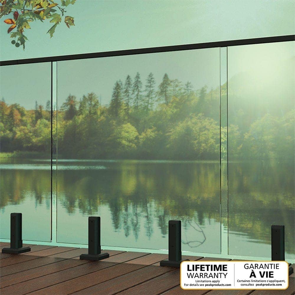36-inch W Deck Railing Tempered Clear Glass Gate Panel