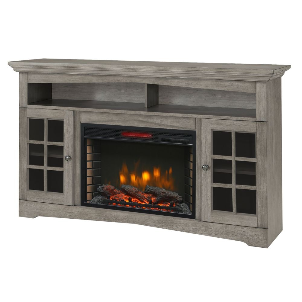 Huntley 59 in. Media Electric Fireplace in Grey