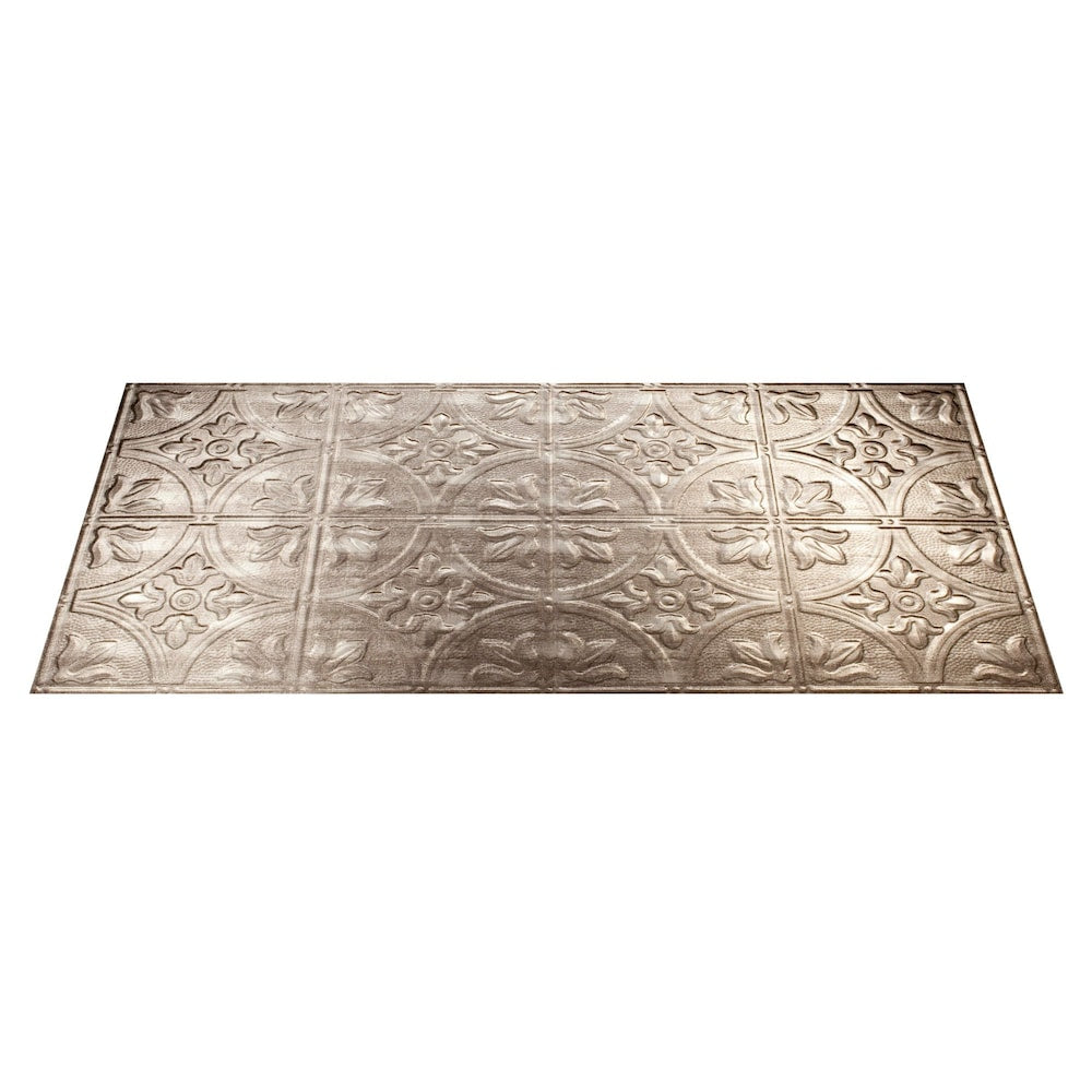 Carreaux de plafond à coller traditionnels 2, 2 x 4, finition argentée hachurée, paquet de 5 (40 pieds carrés)