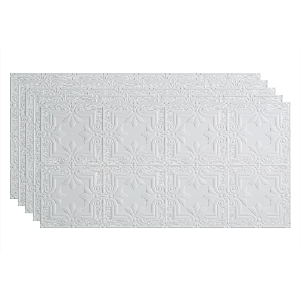 Regalia, 2x4 Glue Up Ceiling Tile, Matte Paintable White 5-pack (40 sq ft)