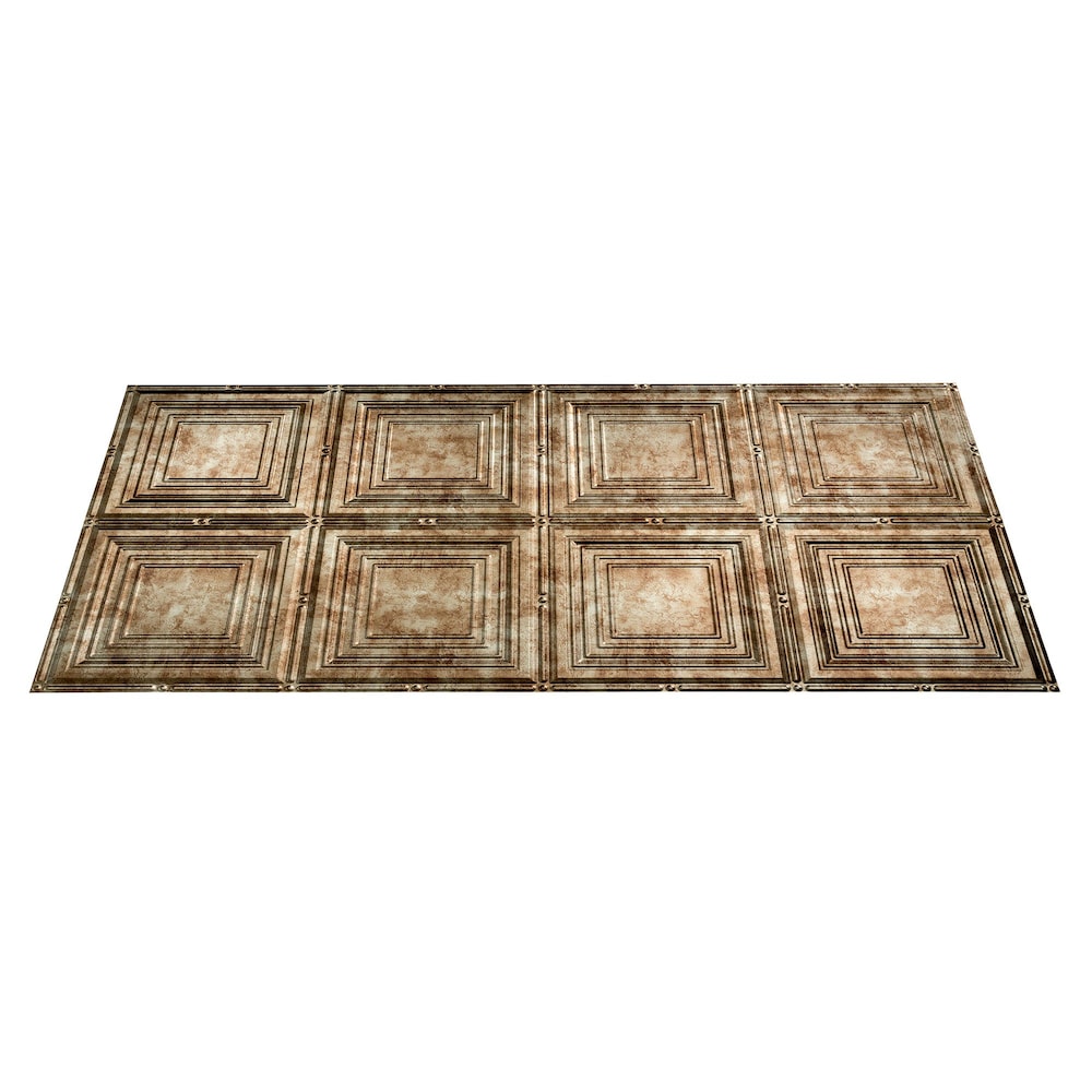 Portrait, dalle de plafond collée 2x4, finition bronze des Bermudes, paquet de 5 (40 pieds carrés)