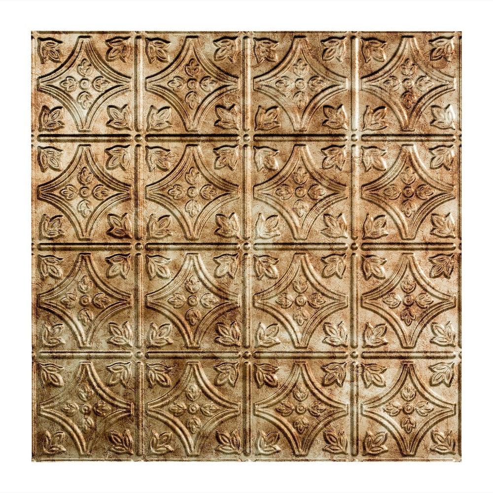 Dalle de plafond traditionnelle 1, 2x2, finition bronze des Bermudes, paquet de 5 (20 pi2)