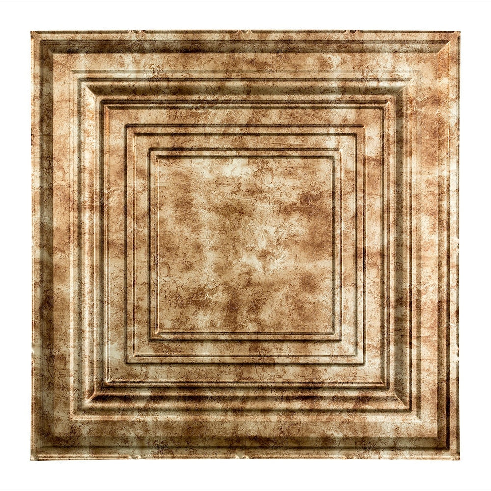Traditional 3, 2x2 Lay In Ceiling Tile, Bermuda Bronze Finish 5-pack (20 sq ft)