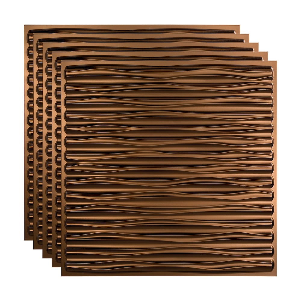 Dunes, 2x2 Lay In Ceiling Tile, Oil Rubbed Bronze Finish 5-pack (20 sq ft)