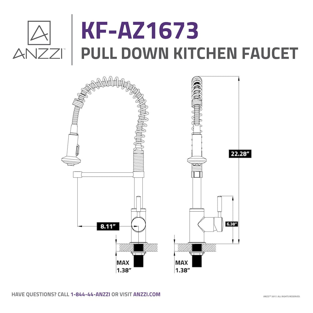 Eclipse Single Handle Pull-Down Sprayer Kitchen Faucet in Polished Chrome