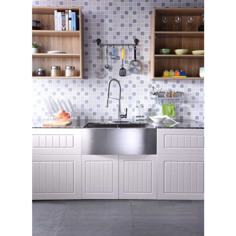 Robinet de cuisine à poignée unique et pulvérisateur rétractable Apollo en chrome poli