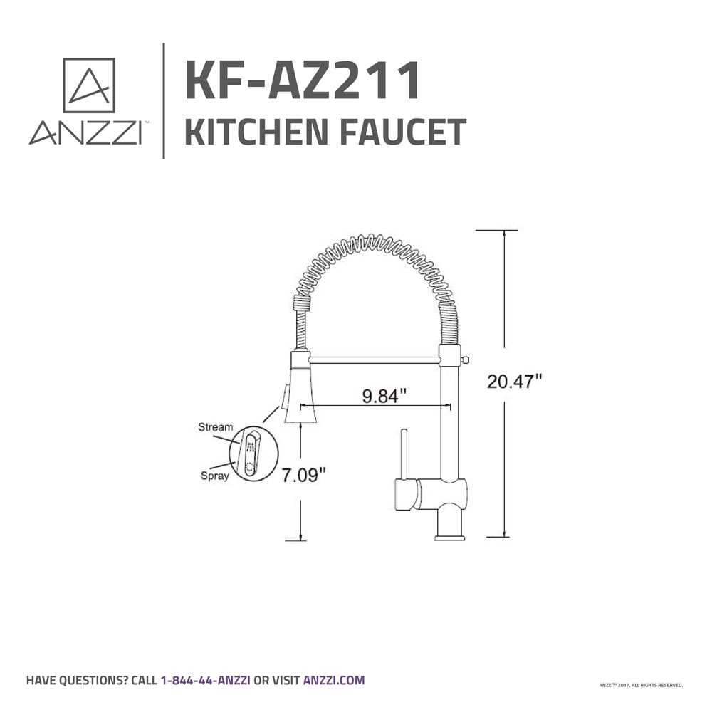 Carriage Single Handle Standard Kitchen Faucet in Brushed Nickel