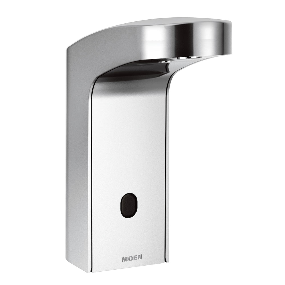 Robinet de lavabo de salle de bain monotrou sans contact M-POWER en chrome (drain non inclus ; valve incluse)